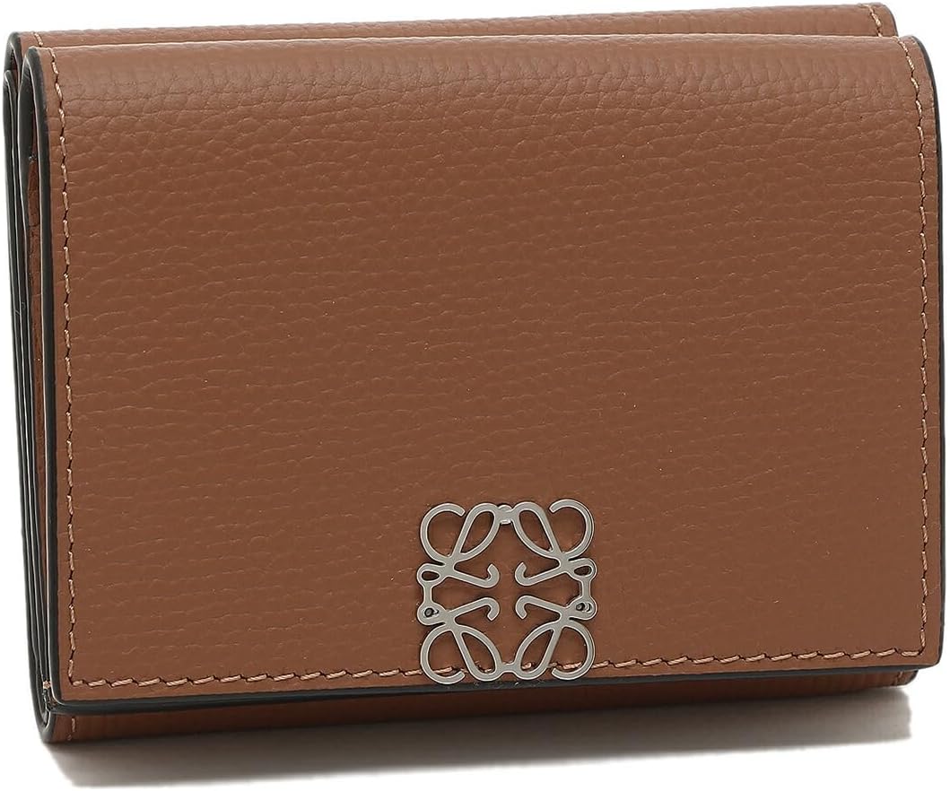 ロエベ(LOEWE) アナグラム トライフォールド ウォレット ペブルグレインカーフ