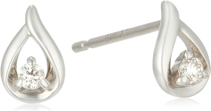 4℃ K10ホワイトゴールド ピアス