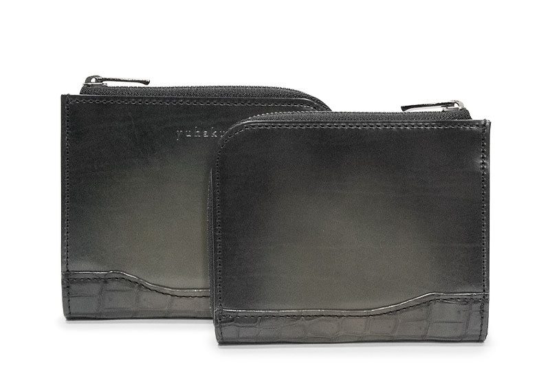 ユハク(YUHAKU) YCA134 クロコダイルコンビ コンパクトファスナーウォレット