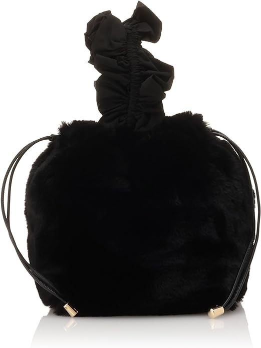 カシュカシュ(cache cache) フリルハンドルエコファー巾着バッグ