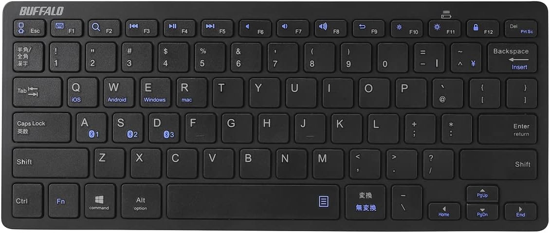バッファロー(BUFFALO) ウルトラスリム Bluetooth ワイヤレスキーボード BSKBB315 2021