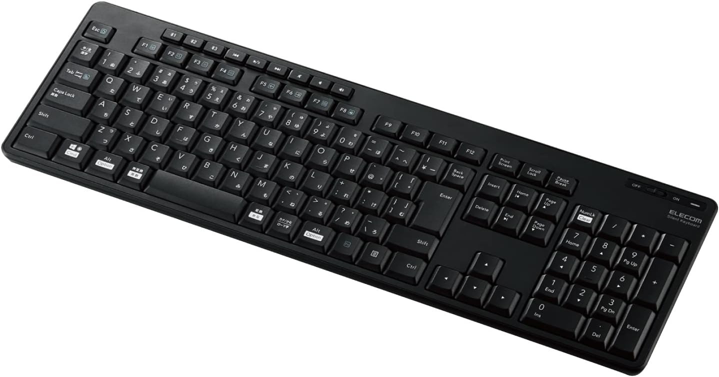 エレコム(ELECOM) Bluetooth静音フルキーボード TK-FBM118SKBK 2021