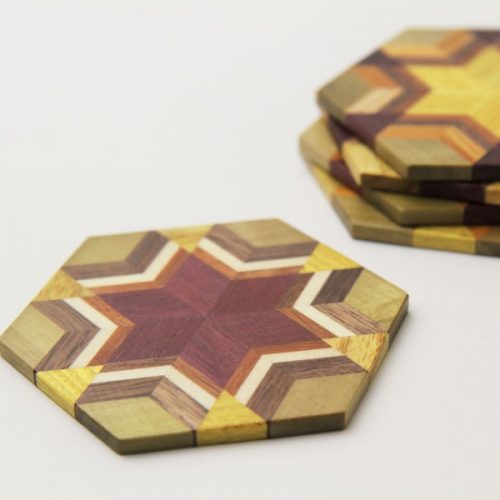 クラフトえいと 寄木細工コースター