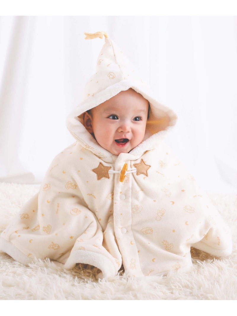 スラップスリップ ベビー(SLAP SLIP BABY) アニマル柄星モチーフマントベビー