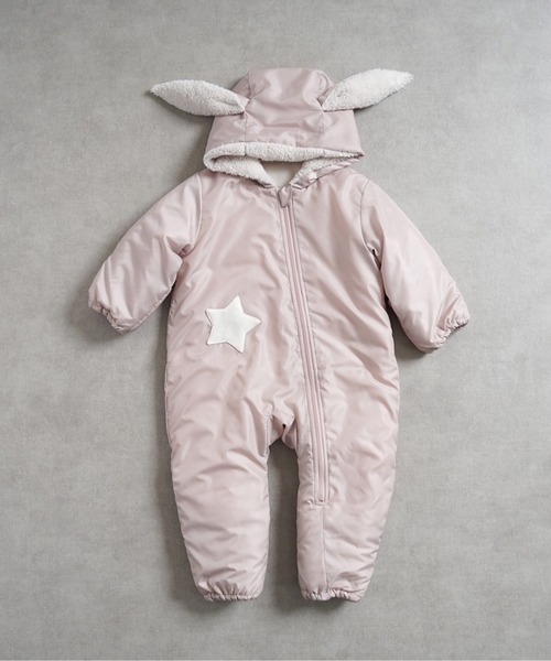 ディモワ(10mois) おくるみジャンプスーツ
