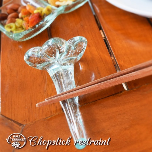 バリテラス(BALI TERRACE) ガラスのカトラリーレスト プルメリア