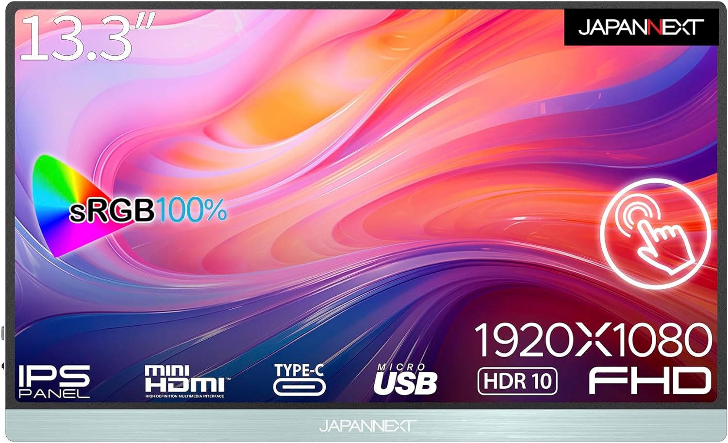 JAPANNEXT 13.3インチタッチ対応 フルHDポータブルモニター JN-MD-i133FHDR-T 2023