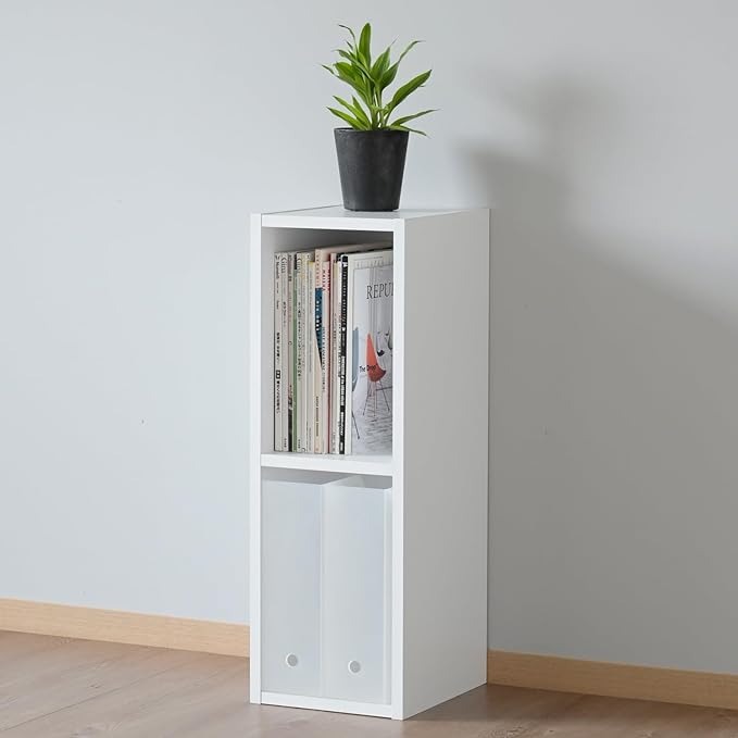 山善(YAMAZEN) カラーボックス A4 2段 スリム CABR-7525