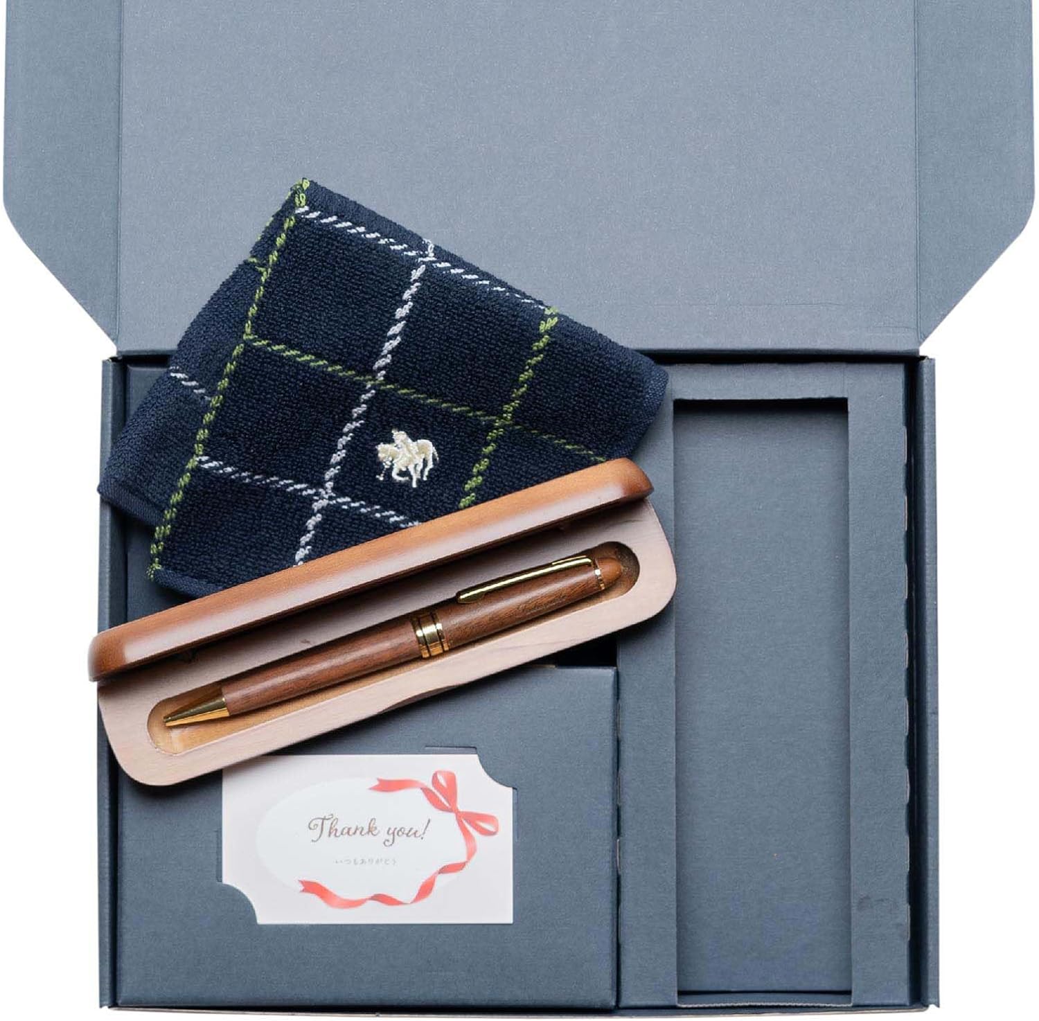 THE WOW Pubre 木製ボールペン & POLO ハンカチ セット