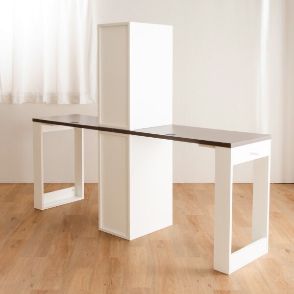 ニトリ(NITORI) コンパクトツインデスク ラック付き 5651780