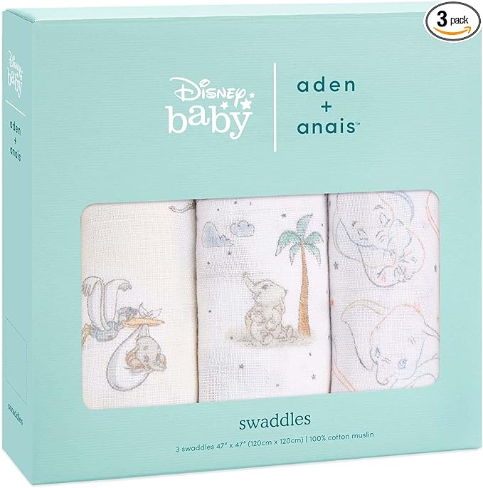 エイデンアンドアネイ(aden + anais) my darling dumbo 3pack classic swaddles