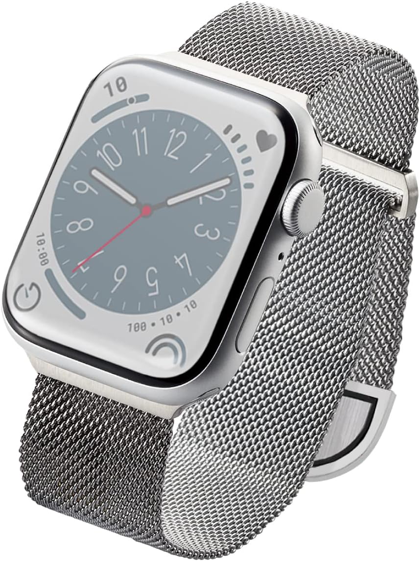 エレコム(ELECOM) Apple Watch用ミラネーゼマグネットバンド AWW45BDSSMSV 2023