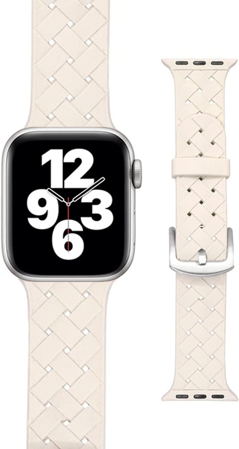 AriRi Apple watch band アップルウォッチ バンド くすみカラー スポーツ シリコン 編み込みラバーバンド 2022