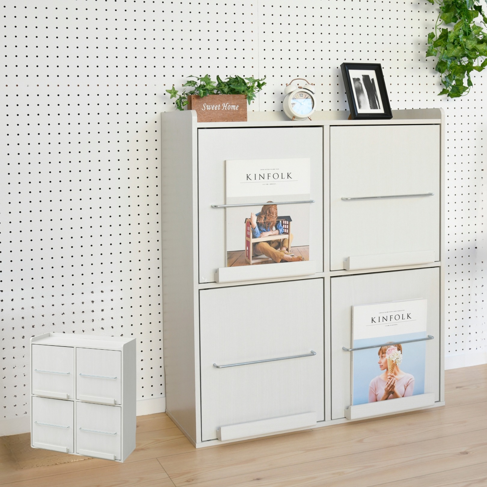 山善(YAMAZEN) マガジンディスプレイラック 2列2段 CDM-2X2D