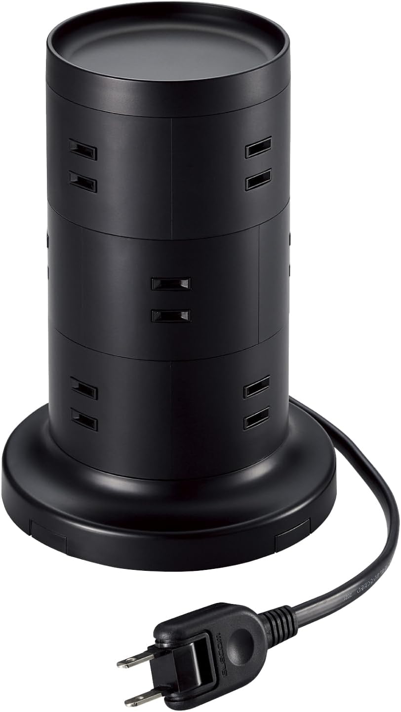 エレコム(ELECOM) タワー型12口タップ 2m TT-03-1220