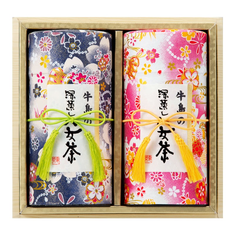 牛島製茶 八女深蒸し煎茶「定庵しあわせ」と八女玉露白折「矢部川あおい」八女茶ギフト
