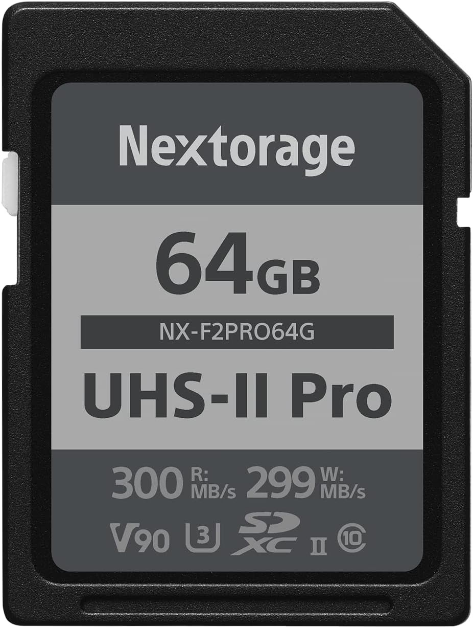 ネクストレージ(Nextorage) NX-F2PROシリーズ SDXC UHS-II U3 V90 メモリーカード NX-F2PRO64G/INE