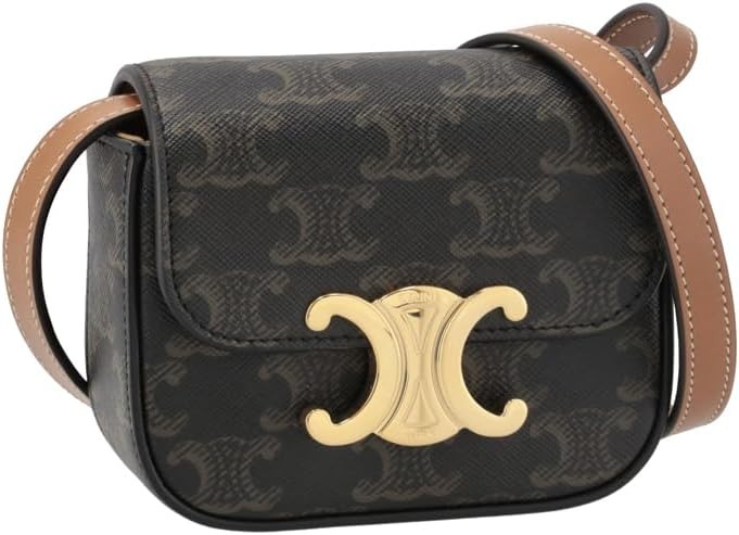 セリーヌ(CELINE) ミニ クロード トリオンフキャンバス&カーフスキン ブラウン