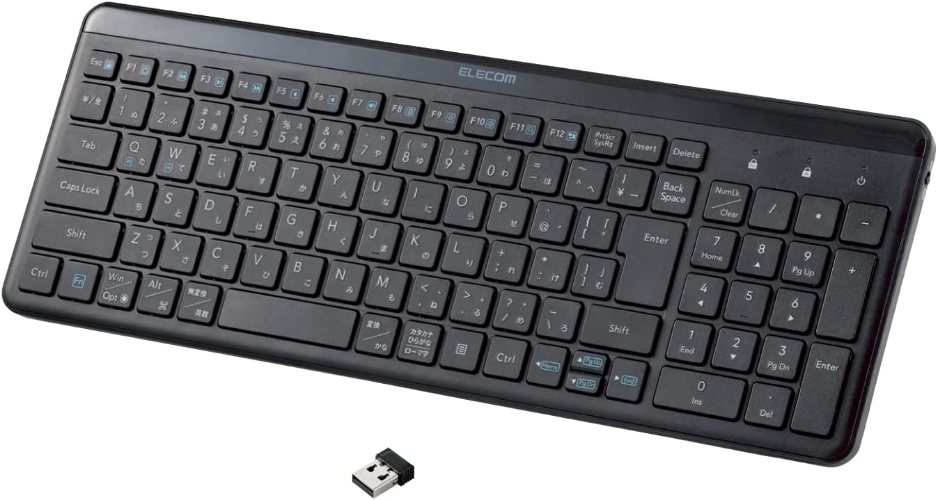 エレコム(ELECOM) 無線静音コンパクトキーボード TK-QT30DM