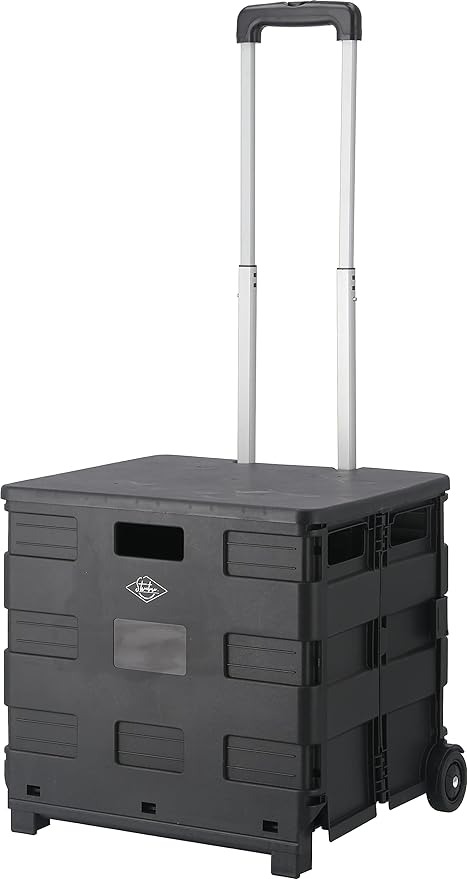 不二貿易 フォールディングキャリーカート L 蓋付き