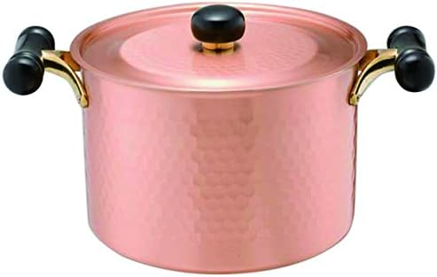 新光金属(SHINKOMETAL) 深型両手鍋 22cm 銅 アンティックシリーズ IH-103