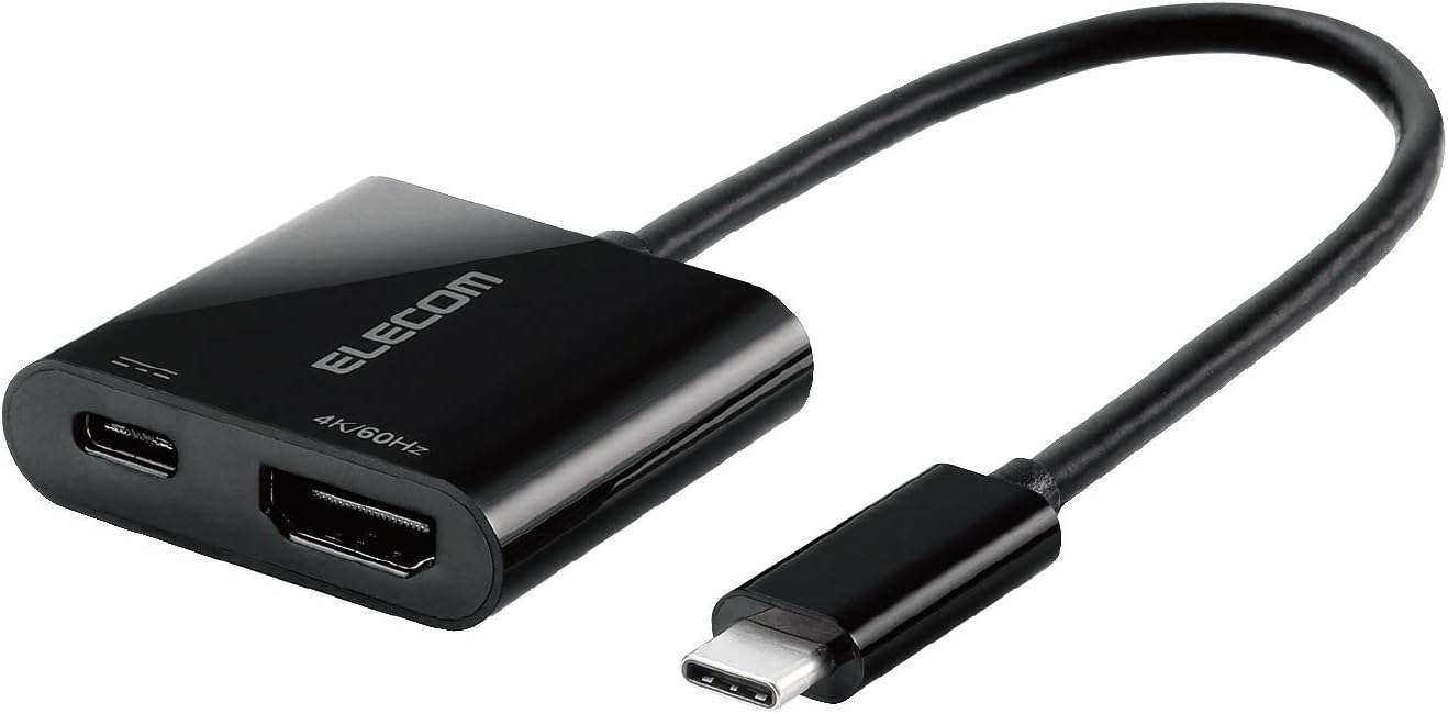 エレコム(ELECOM) USB Type-C 変換アダプタ HDMI USB PD対応 AD-CHDMIPDBK 2020