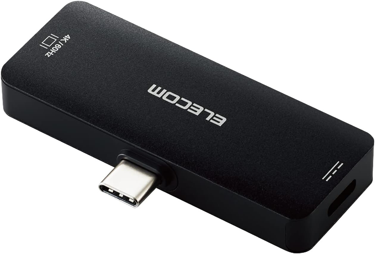 エレコム(ELECOM) USB Type-C 映像変換アダプター HDMI USB PD対応 MPA-CHDMIPDBK 2021