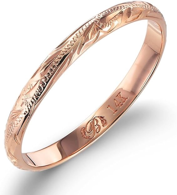 バイザシー(BY THE SEA) ハワイアンジュエリー Ｋ14ゴールド バレル リング