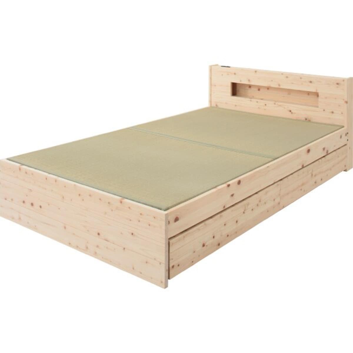 ニトリ(NITORI) ダブル棚付きヒノキ畳ベッドフレーム 5611290