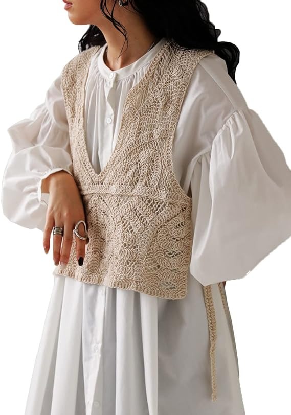 アンティカ(antiqua) クロシェニットベスト