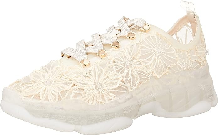 ランダ(RANDA) クリアソールフラワー刺繍スニーカー