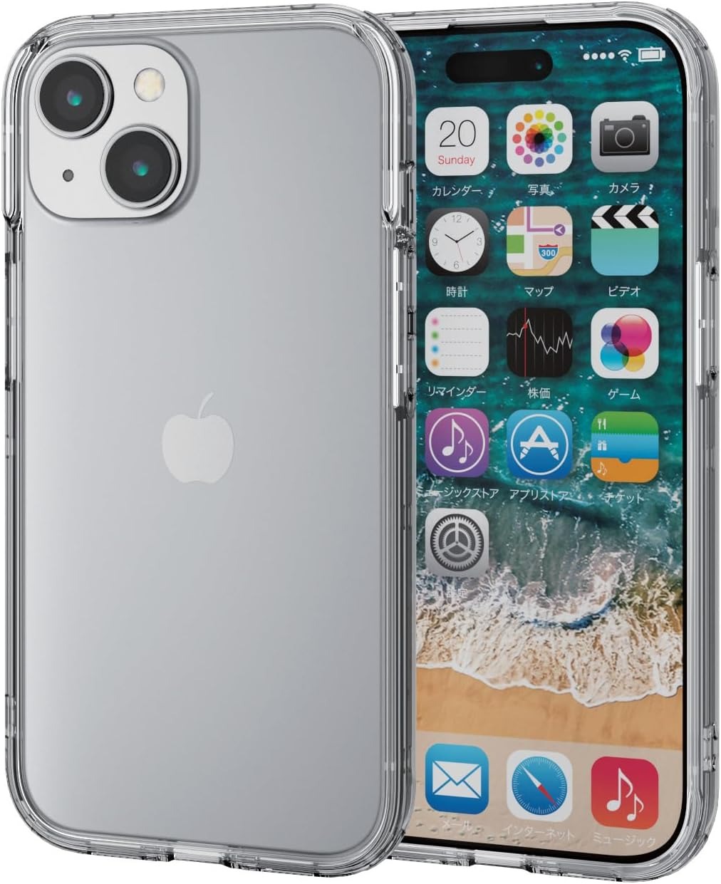 エレコム(ELECOM) iPhone 15 ハイブリッドバンパー PM-A23AHVBCR 2023