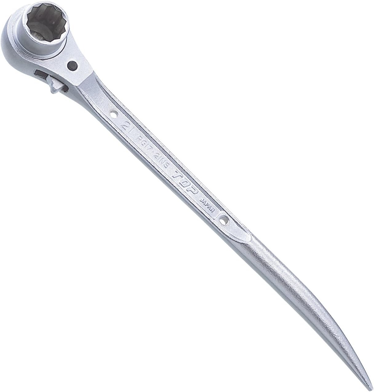 トップ工業(TOP) 逆シノ曲がりラチェットレンチ NS型 シノ付 RG-17×21N-S