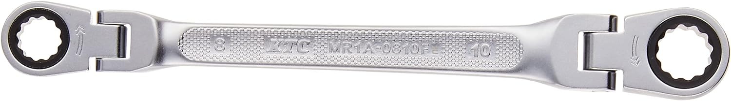 京都機械工具(KTC) ラチェットめがねレンチ 両頭型首振りタイプ MR1A-0810F