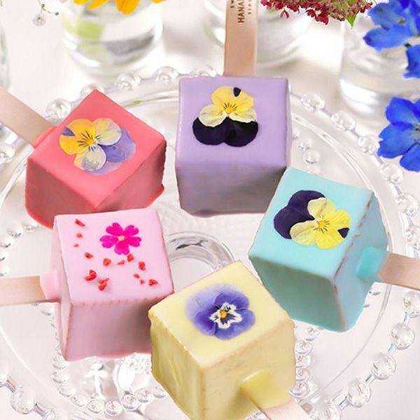 創作和洋菓子花えちぜん エディブルフラワーロリポップ 5本入