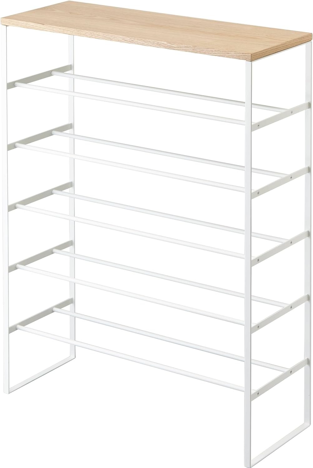 山崎実業 天板付きシューズラック タワー 6段