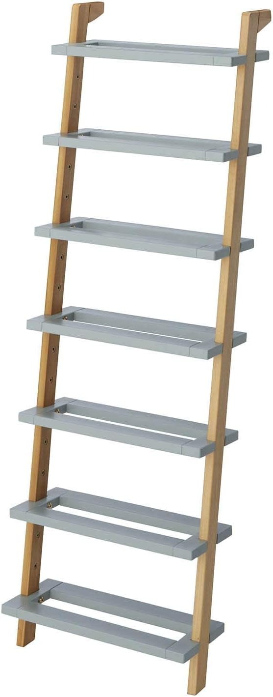 ベルメゾン パイン材の立て掛けるシューズラック