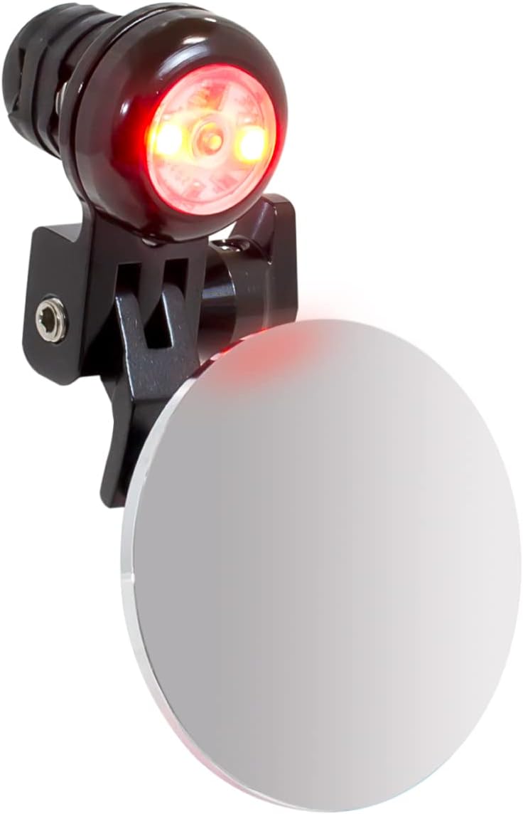 ゴリックス(GORIX) サイクルミラー バーエンド差し込み LEDライト付き 可動式 GX-CCM9