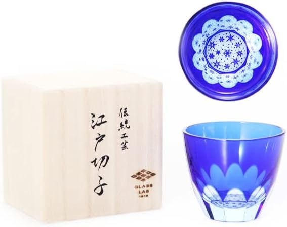 グラスラボ(GLASS LAB) 砂切子 YUKI 瑠璃×ライトブルー