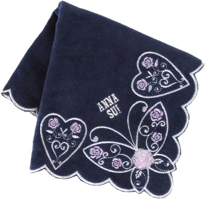 アナ スイ(ANNA SUI) ローズ&バタフライ刺繍タオルハンカチ 109109