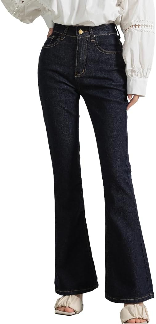 テディショップ(TeddyShop) レディース 美シルエットフレアハイウエストデニムパンツ