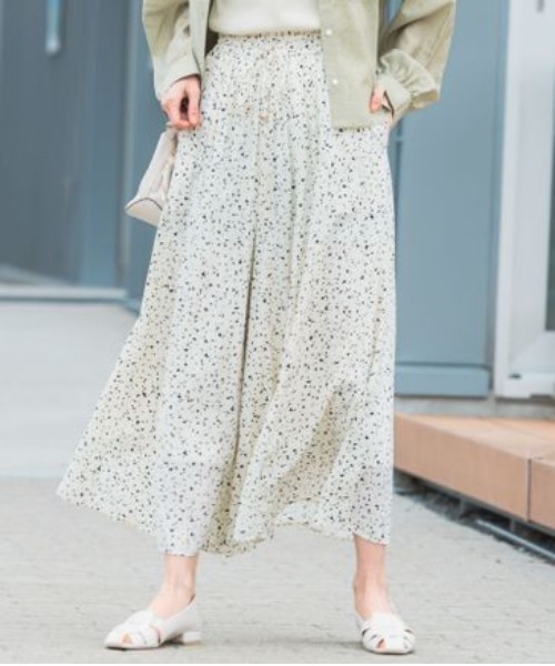 グローバルワーク(GLOBAL WORK) さらさらリラックスフレアワイドパンツ