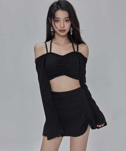 オシャレボ(OSYAREVO) オフショルダー ロングスリーブ 水着