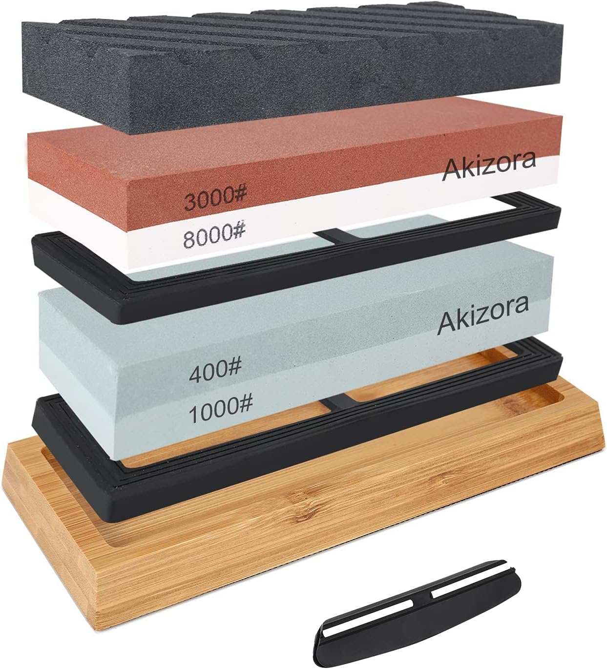 Akizora 砥石 包丁研ぎ石 400 1000 3000 8000 両面 2点セット