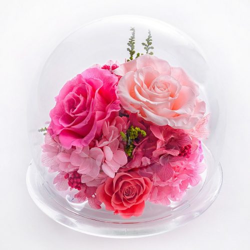 ベル・フルール プリザーブドフラワー ガラスドームL