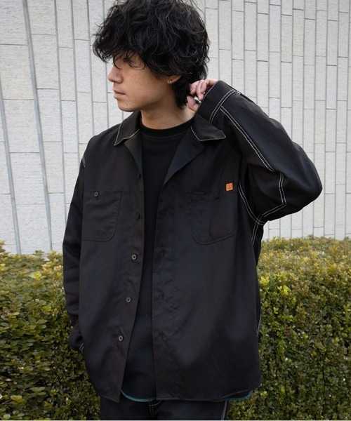 ユニバーサルオーバーオール(UNIVERSAL OVERALL) OPEN COLLER SHIRT L/S