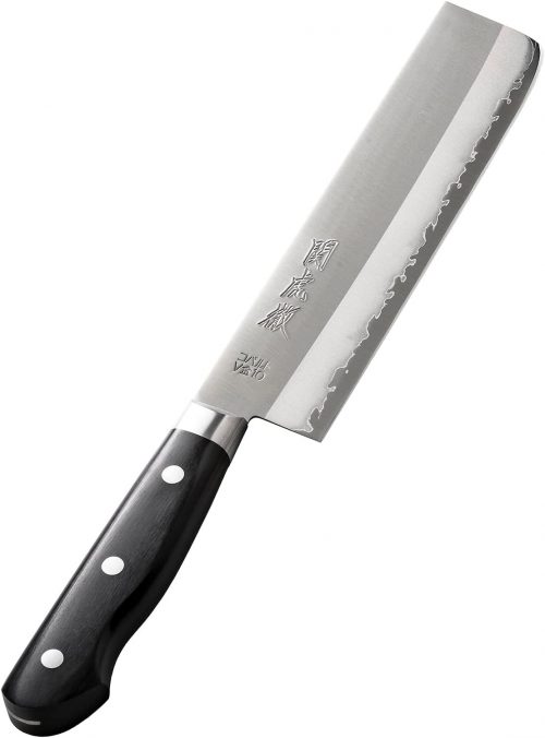 安田刃物 関虎徹 V金10号 菜切包丁 165mm YG302
