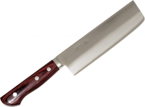 堺刀司 ゴールド本割込赤合板ハンドル 菜切 A-10112