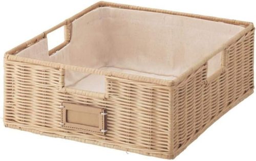 ベルメゾン 浅型ラタンバスケット