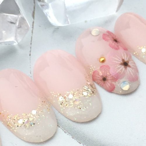 すみれいろネイル ネイルチップ ベビーピンクさくら桜